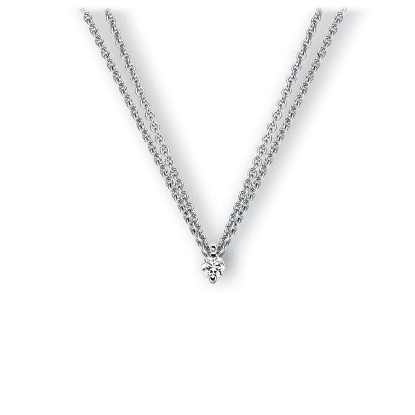 Collier in Weißgold 585 mit zus. 0,15 ct. Brillant tw, vs von 123gold - E-3VBMN-WW5-1Z851Z Collier in Weißgold 585 mit zus. 0,15 ct. Brillant tw, vs von 123gold - E-3VBMN-WW5-1Z851Z