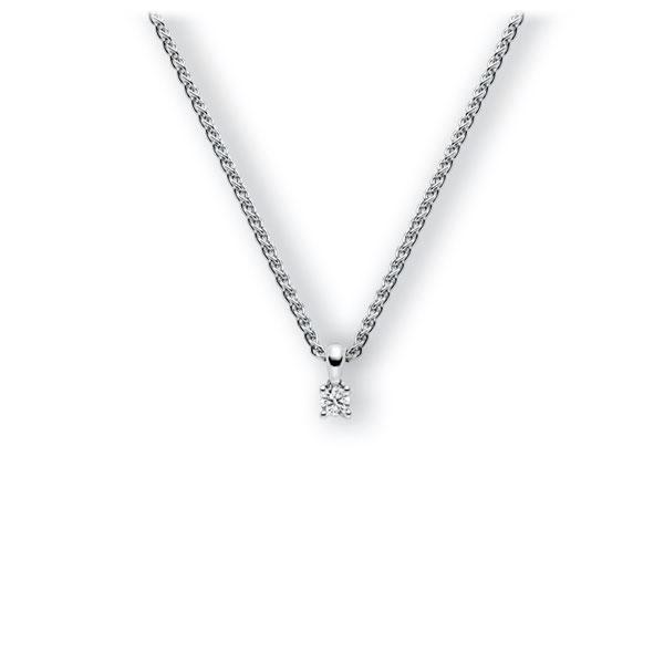 Collier in Weißgold 585 mit zus. 0,15 ct. Brillant tw, vs von 123gold - E-3WIII-WW5-1Z84YZ Collier in Weißgold 585 mit zus. 0,15 ct. Brillant tw, vs von 123gold - E-3WIII-WW5-1Z84YZ