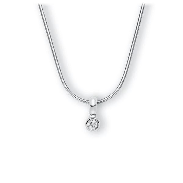 Collier in Weißgold 585 mit zus. 0,15 ct. Brillant tw, vs von 123gold - E-3WIX3-WW5-1Z850Z Collier in Weißgold 585 mit zus. 0,15 ct. Brillant tw, vs von 123gold - E-3WIX3-WW5-1Z850Z