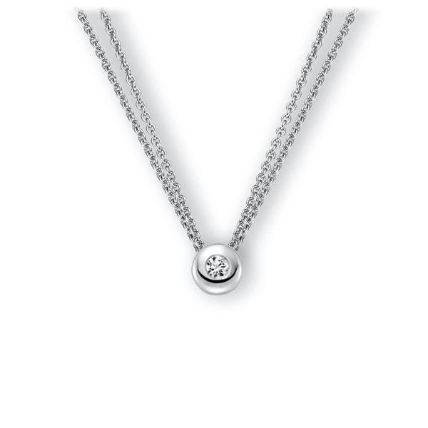 Collier in Weißgold 585 mit zus. 0,15 ct. Brillant tw, vs von 123gold - E-3WJ7Q-WW5-1Z850Z Collier in Weißgold 585 mit zus. 0,15 ct. Brillant tw, vs von 123gold - E-3WJ7Q-WW5-1Z850Z