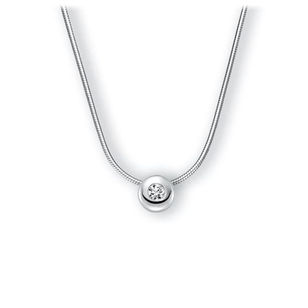 Collier in Weißgold 585 mit zus. 0,15 ct. Brillant tw, vs von 123gold - E-3WJ9K-WW5-1Z850Z Collier in Weißgold 585 mit zus. 0,15 ct. Brillant tw, vs von 123gold - E-3WJ9K-WW5-1Z850Z