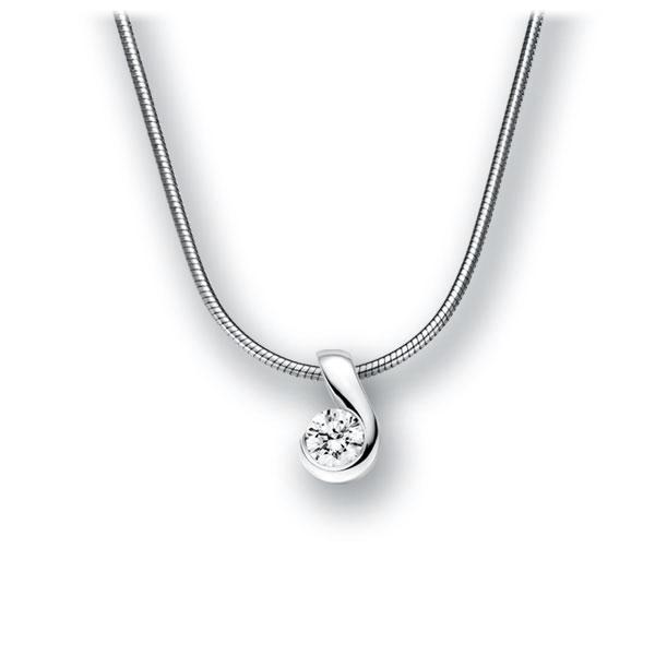 Collier in Weissgold 585 mit zus. 0,15 ct. Brillant tw, vs von acredo - A-10L2DF-WW5-2LH73Z Collier in Weissgold 585 mit zus. 0,15 ct. Brillant tw, vs von acredo - A-10L2DF-WW5-2LH73Z