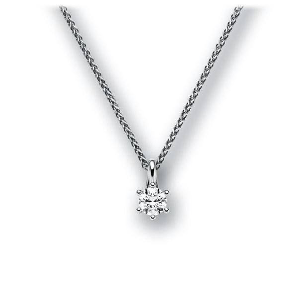 Collier in Weißgold 585 mit zus. 0,15 ct. Brillant tw, vs von acredo - A-10LH8G-WW5-1TN9IZ Collier in Weißgold 585 mit zus. 0,15 ct. Brillant tw, vs von acredo - A-10LH8G-WW5-1TN9IZ