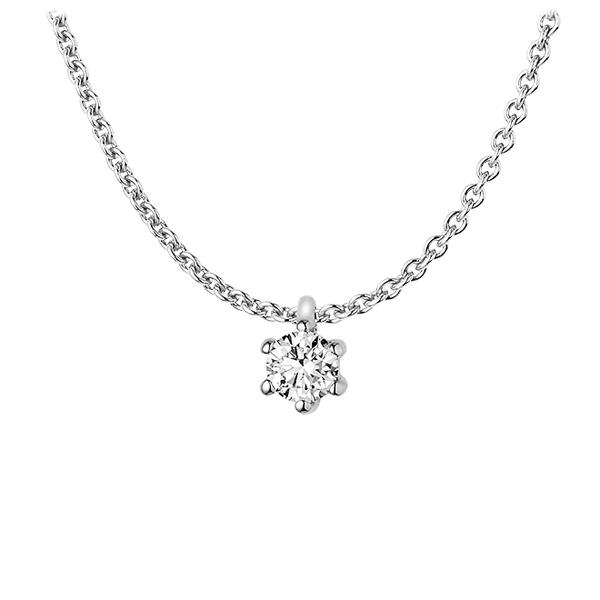 Collier in Weißgold 585 mit zus. 0,15 ct. Brillant w, si von 123gold - E-13C1ML-WW5-2HBRLZ Collier in Weißgold 585 mit zus. 0,15 ct. Brillant w, si von 123gold - E-13C1ML-WW5-2HBRLZ