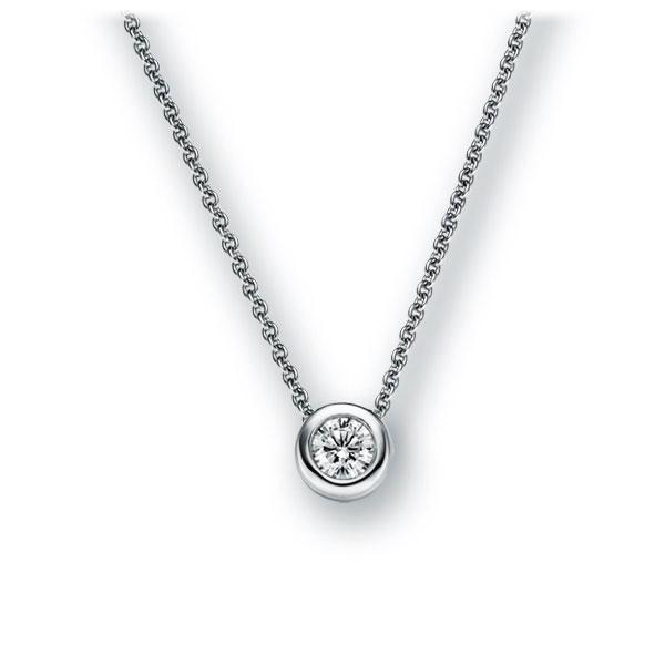 Collier in Weißgold 585 mit zus. 0,1 ct. Brillant tw, si von 123gold - E-2TWZT-WW5-1FX4ZWZ Collier in Weißgold 585 mit zus. 0,1 ct. Brillant tw, si von 123gold - E-2TWZT-WW5-1FX4ZWZ