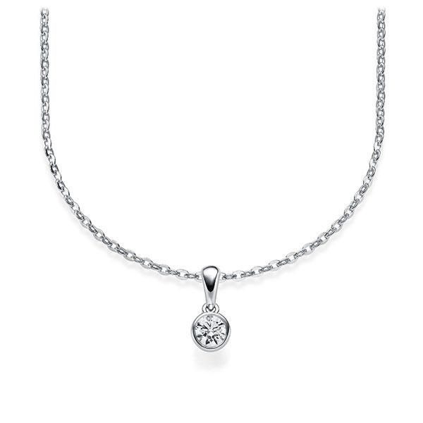 Collier in Weißgold 585 mit zus. 0,1 ct. Brillant tw, si von Steinberg - Q-ZLFH5-WW5-1U10M3Z Collier in Weißgold 585 mit zus. 0,1 ct. Brillant tw, si von Steinberg - Q-ZLFH5-WW5-1U10M3Z