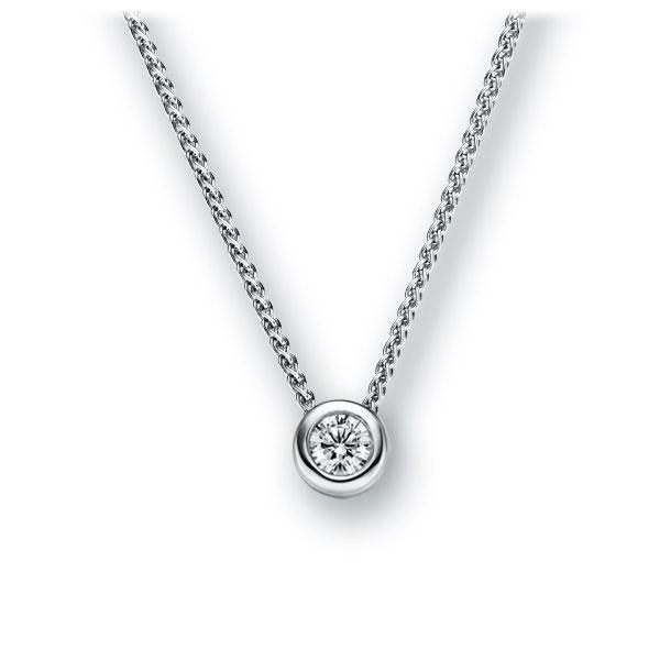 Collier in Weißgold 585 mit zus. 0,1 ct. Brillant tw, vs von 123gold - E-2TX40-WW5-1Z8K4Z Collier in Weißgold 585 mit zus. 0,1 ct. Brillant tw, vs von 123gold - E-2TX40-WW5-1Z8K4Z
