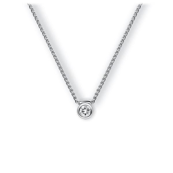 Collier in Weißgold 585 mit zus. 0,1 ct. Brillant tw, vs von 123gold - E-3VBCJ-WW5-1Z8K4Z Collier in Weißgold 585 mit zus. 0,1 ct. Brillant tw, vs von 123gold - E-3VBCJ-WW5-1Z8K4Z