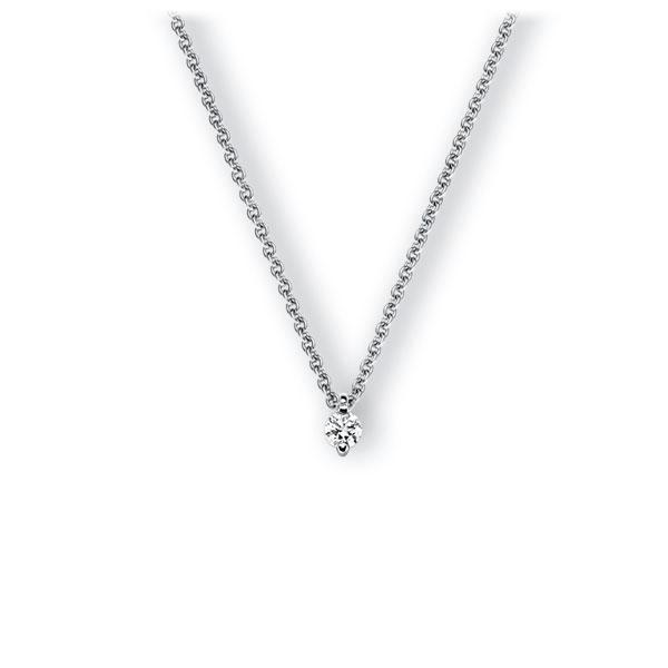 Collier in Weißgold 585 mit zus. 0,1 ct. Brillant tw, vs von 123gold - E-3VBLK-WW5-1TNC0Z Collier in Weißgold 585 mit zus. 0,1 ct. Brillant tw, vs von 123gold - E-3VBLK-WW5-1TNC0Z