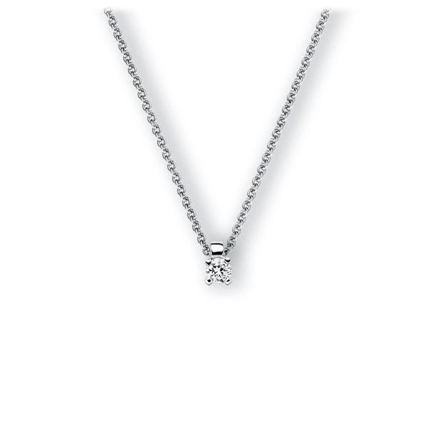 Collier in Weißgold 585 mit zus. 0,1 ct. Brillant tw, vs von 123gold - E-3WI6P-WW5-1TT9DZ Collier in Weißgold 585 mit zus. 0,1 ct. Brillant tw, vs von 123gold - E-3WI6P-WW5-1TT9DZ