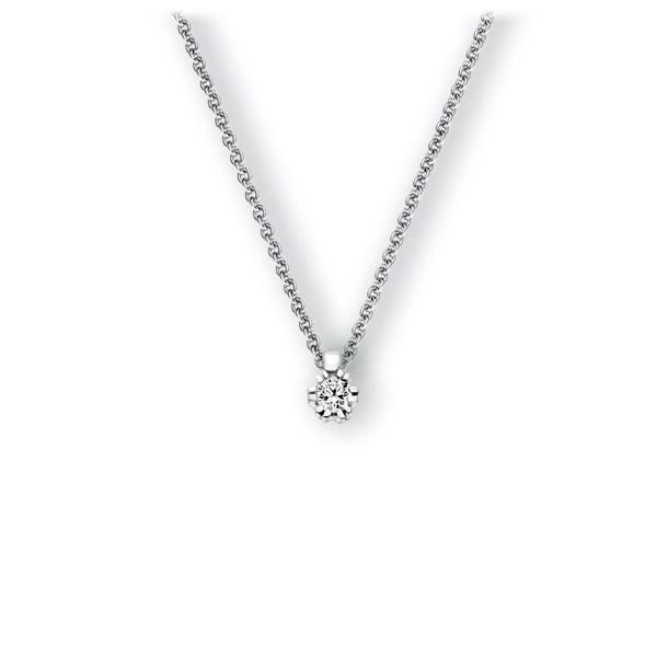Collier in Weißgold 585 mit zus. 0,1 ct. Brillant tw, vs von 123gold - E-3WILM-WW5-1TMRBZ Collier in Weißgold 585 mit zus. 0,1 ct. Brillant tw, vs von 123gold - E-3WILM-WW5-1TMRBZ