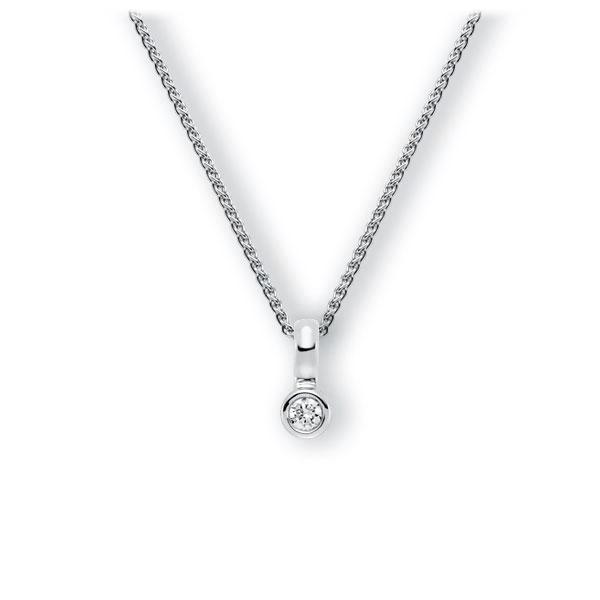 Collier in Weißgold 585 mit zus. 0,1 ct. Brillant tw, vs von 123gold - E-3WIZT-WW5-1Z8K4Z Collier in Weißgold 585 mit zus. 0,1 ct. Brillant tw, vs von 123gold - E-3WIZT-WW5-1Z8K4Z