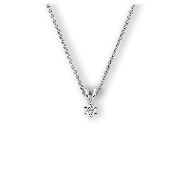 Collier in Weißgold 585 mit zus. 0,1 ct. Brillant tw, vs von 123gold - E-3WJTX-WW5-1TMRBZ Collier in Weißgold 585 mit zus. 0,1 ct. Brillant tw, vs von 123gold - E-3WJTX-WW5-1TMRBZ