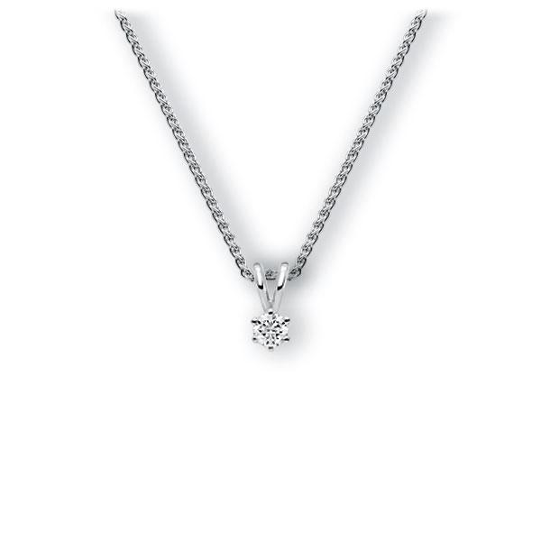Collier in Weißgold 585 mit zus. 0,1 ct. Brillant tw, vs von 123gold - E-3WJZL-WW5-1TMRBZ Collier in Weißgold 585 mit zus. 0,1 ct. Brillant tw, vs von 123gold - E-3WJZL-WW5-1TMRBZ
