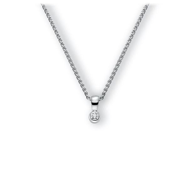 Collier in Weißgold 585 mit zus. 0,1 ct. Brillant tw, vs von 123gold - E-3WK2Y-WW5-1Z8K4Z Collier in Weißgold 585 mit zus. 0,1 ct. Brillant tw, vs von 123gold - E-3WK2Y-WW5-1Z8K4Z