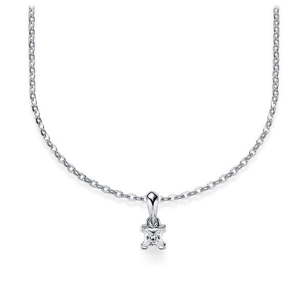 Collier in Weißgold 585 mit zus. 0,1 ct. Prinzess-Diamant tw, si von Steinberg - Q-ZLF0B-WW5-1Q9JFJZ Collier in Weißgold 585 mit zus. 0,1 ct. Prinzess-Diamant tw, si von Steinberg - Q-ZLF0B-WW5-1Q9JFJZ