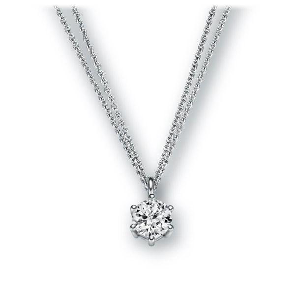 Collier in Weißgold 585 mit zus. 0,25 ct. Brillant tw, vs von 123gold - E-2U6P7-WW5-1TMYJZ Collier in Weißgold 585 mit zus. 0,25 ct. Brillant tw, vs von 123gold - E-2U6P7-WW5-1TMYJZ