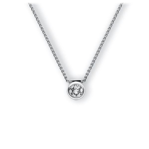 Collier in Weißgold 585 mit zus. 0,2 ct. Brillant tw, vs von 123gold - E-3VBCL-WW5-2KTPGZ Collier in Weißgold 585 mit zus. 0,2 ct. Brillant tw, vs von 123gold - E-3VBCL-WW5-2KTPGZ