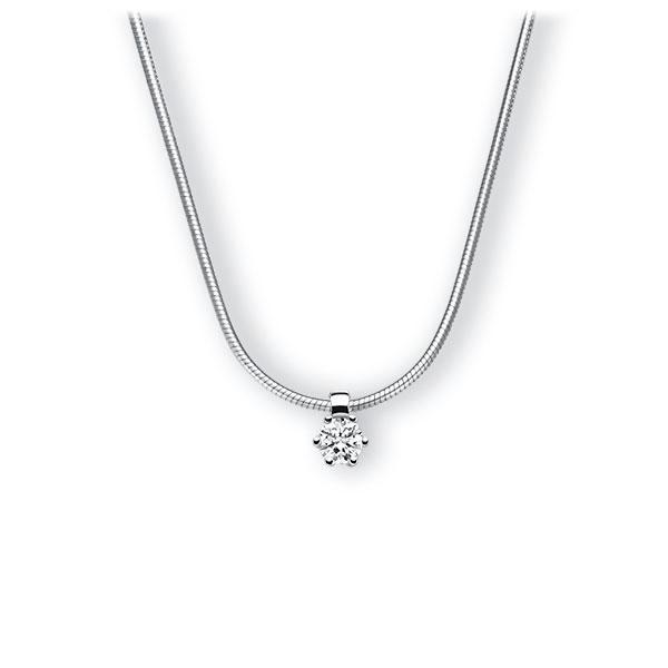 Collier in Weißgold 585 mit zus. 0,2 ct. Brillant tw, vs von 123gold - E-3VBJA-WW5-1TMRHZ Collier in Weißgold 585 mit zus. 0,2 ct. Brillant tw, vs von 123gold - E-3VBJA-WW5-1TMRHZ