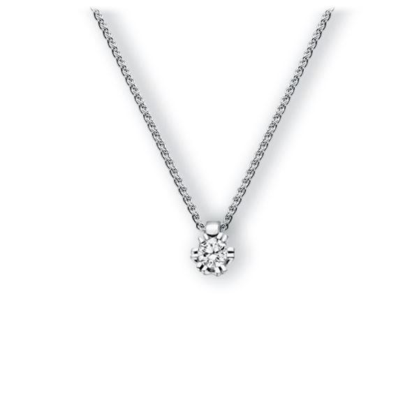 Collier in Weißgold 585 mit zus. 0,2 ct. Brillant tw, vs von 123gold - E-3WISL-WW5-1TMRHZ Collier in Weißgold 585 mit zus. 0,2 ct. Brillant tw, vs von 123gold - E-3WISL-WW5-1TMRHZ