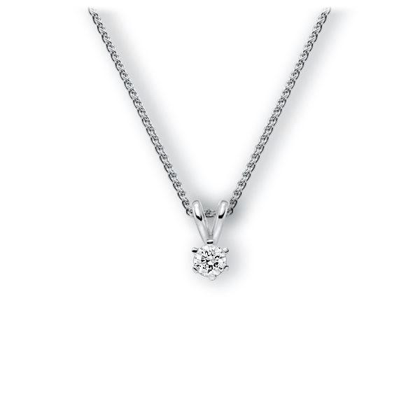Collier in Weißgold 585 mit zus. 0,2 ct. Brillant tw, vs von 123gold - E-3WJZN-WW5-1TMRHZ Collier in Weißgold 585 mit zus. 0,2 ct. Brillant tw, vs von 123gold - E-3WJZN-WW5-1TMRHZ