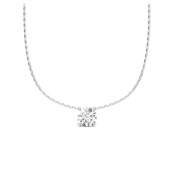Collier in Weißgold 750 mit zus. 0,25 ct. Brillant tw, si von Steinberg - Q-ZLLFU-WW7-1U12I6Z Collier in Weißgold 750 mit zus. 0,25 ct. Brillant tw, si von Steinberg - Q-ZLLFU-WW7-1U12I6Z