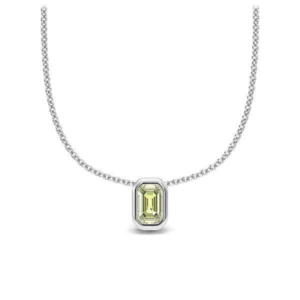 collier in White gold 14K (585/1000) 1 Stone 4,7 x 3 mm Emerald - Cut peridot by Eternal Touch - E-11INWD-WW5-1TPPIIZ collier in White gold 14K (585/1000) 1 Stone 4,7 x 3 mm Emerald - Cut peridot by Eternal Touch - E-11INWD-WW5-1TPPIIZ