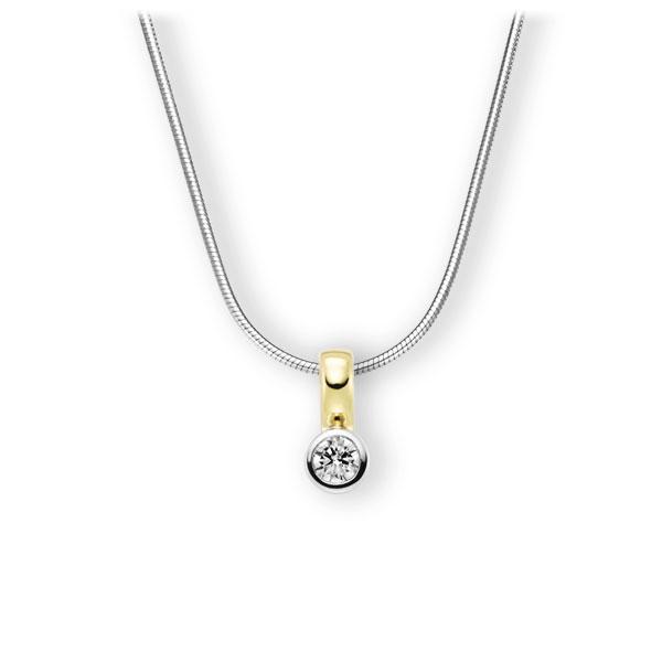Collier in witgoud 14 kt. geelgoud 14 kt. met 0,3 ct. Briljant tw,vs van Eternal Touch - E-3WIX0-WG5-1IV5DGZ Collier in witgoud 14 kt. geelgoud 14 kt. met 0,3 ct. Briljant tw,vs van Eternal Touch - E-3WIX0-WG5-1IV5DGZ