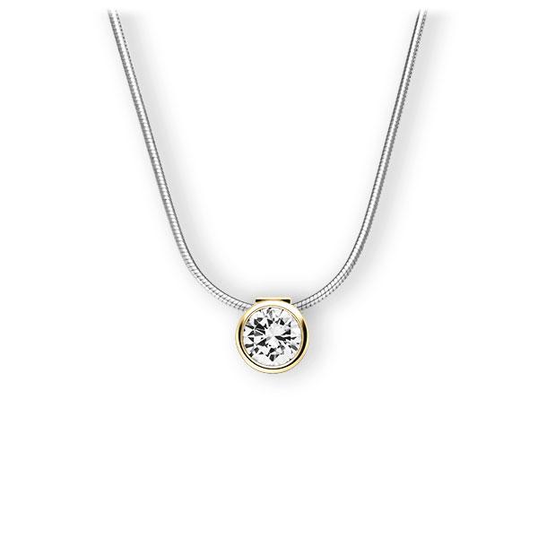 Collier in witgoud 14 kt. geelgoud 14 kt. met 0,4 ct. Briljant tw,vs van Eternal Touch - E-3VB7M-WG5-1IV50BZ Collier in witgoud 14 kt. geelgoud 14 kt. met 0,4 ct. Briljant tw,vs van Eternal Touch - E-3VB7M-WG5-1IV50BZ