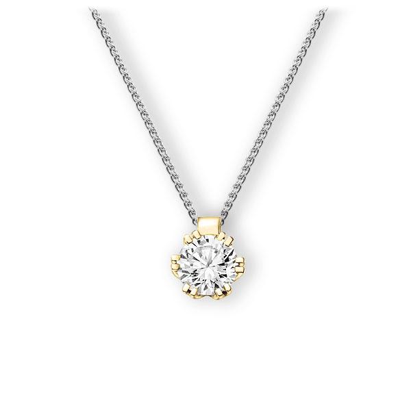 Collier in witgoud 14 kt. geelgoud 14 kt. met 0,7 ct. Briljant tw,vs van Eternal Touch - E-3WISI-WG5-1IV4HLZ Collier in witgoud 14 kt. geelgoud 14 kt. met 0,7 ct. Briljant tw,vs van Eternal Touch - E-3WISI-WG5-1IV4HLZ