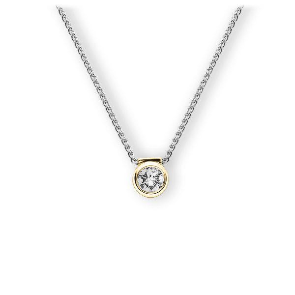 Collier in witgoud 14 kt. geelgoud 14 kt. met in totaal 0,25 ct. Briljant tw,vs van Eternal Touch - E-3VBCC-WG5-2KTPHZ Collier in witgoud 14 kt. geelgoud 14 kt. met in totaal 0,25 ct. Briljant tw,vs van Eternal Touch - E-3VBCC-WG5-2KTPHZ