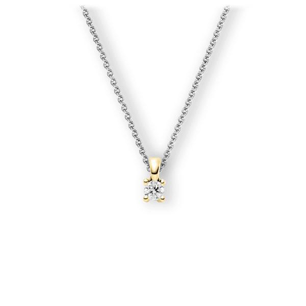 Collier in witgoud 14 kt. geelgoud 14 kt. met in totaal 0,2 ct. Briljant tw,vs van Eternal Touch - E-3WICJ-WG5-1TT9UZ Collier in witgoud 14 kt. geelgoud 14 kt. met in totaal 0,2 ct. Briljant tw,vs van Eternal Touch - E-3WICJ-WG5-1TT9UZ