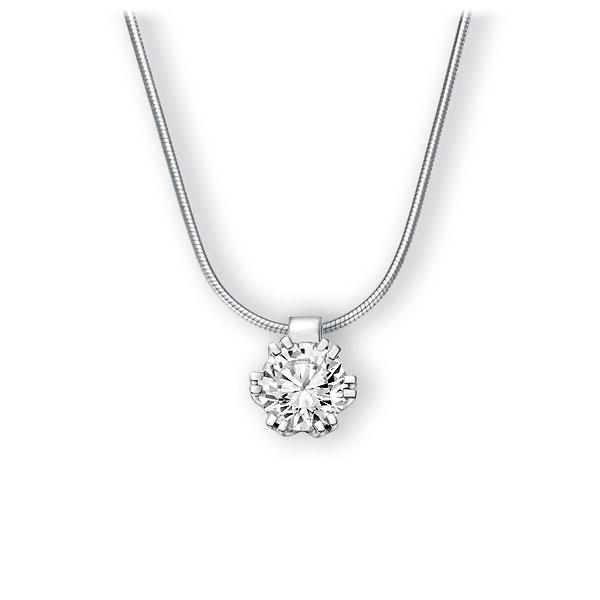 Collier in witgoud 14 kt. met 1 ct. Briljant tw,vs van Eternal Touch - E-3WIQW-WW5-1IV56WZ Collier in witgoud 14 kt. met 1 ct. Briljant tw,vs van Eternal Touch - E-3WIQW-WW5-1IV56WZ