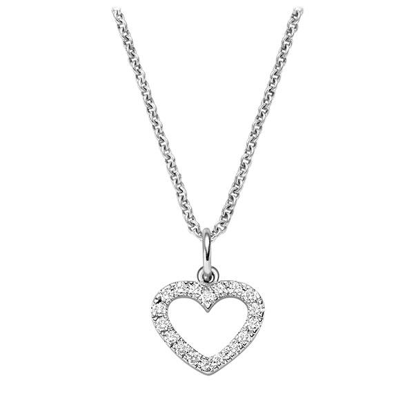 Collier in witgoud 14 kt. met in totaal 0,09 ct. tw/si - BD-13KRDW-W5-1XA7PMZ Collier in witgoud 14 kt. met in totaal 0,09 ct. tw/si - BD-13KRDW-W5-1XA7PMZ