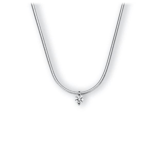 Collier in witgoud 14 kt. met in totaal 0,15 ct. Briljant tw,vs van Eternal Touch - E-3VBUP-WW5-1Z851Z Collier in witgoud 14 kt. met in totaal 0,15 ct. Briljant tw,vs van Eternal Touch - E-3VBUP-WW5-1Z851Z