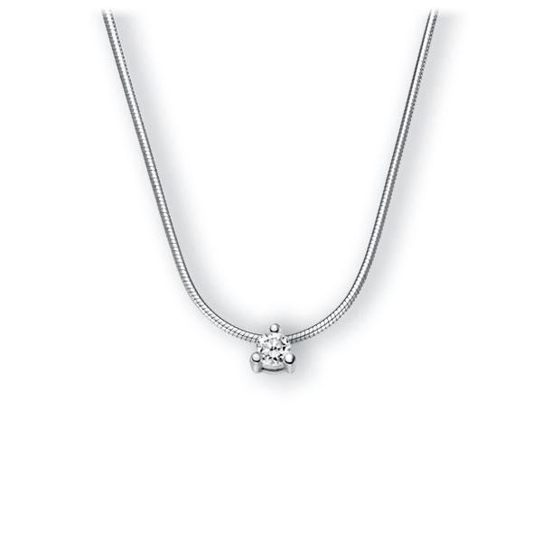 Collier in witgoud 14 kt. met in totaal 0,15 ct. Briljant tw,vs van Eternal Touch - E-3WK56-WW5-1Z84YZ Collier in witgoud 14 kt. met in totaal 0,15 ct. Briljant tw,vs van Eternal Touch - E-3WK56-WW5-1Z84YZ