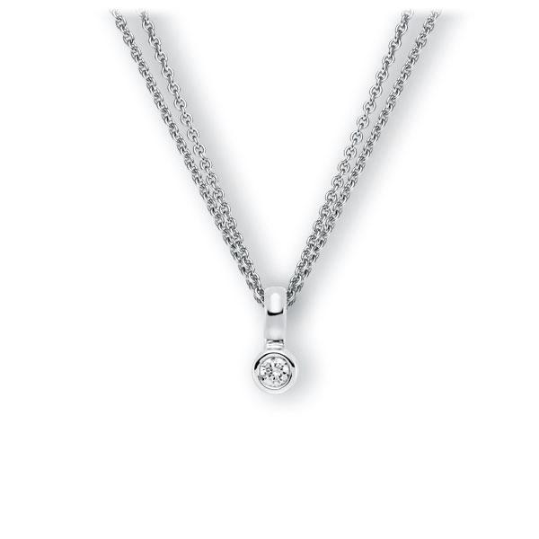 Collier in witgoud 14 kt. met in totaal 0,1 ct. Briljant tw,vs van Eternal Touch - E-3WIWH-WW5-1Z8K4Z Collier in witgoud 14 kt. met in totaal 0,1 ct. Briljant tw,vs van Eternal Touch - E-3WIWH-WW5-1Z8K4Z