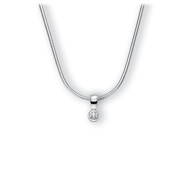 Collier in witgoud 14 kt. met in totaal 0,1 ct. Briljant tw,vs van Eternal Touch - E-3WK1Z-WW5-1Z8K4Z Collier in witgoud 14 kt. met in totaal 0,1 ct. Briljant tw,vs van Eternal Touch - E-3WK1Z-WW5-1Z8K4Z