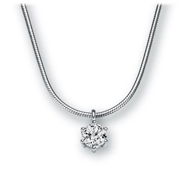 Collier in witgoud 14 kt. met in totaal 0,25 ct. Briljant tw,vs van Eternal Touch - E-2U6KA-WW5-1TMYJZ Collier in witgoud 14 kt. met in totaal 0,25 ct. Briljant tw,vs van Eternal Touch - E-2U6KA-WW5-1TMYJZ