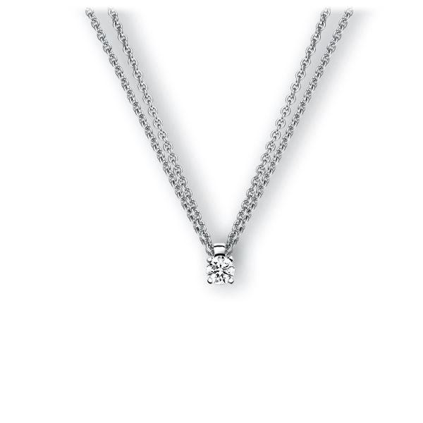 Collier in witgoud 14 kt. met in totaal 0,2 ct. Briljant tw,vs van Eternal Touch - E-3WI8F-WW5-1TT9UZ Collier in witgoud 14 kt. met in totaal 0,2 ct. Briljant tw,vs van Eternal Touch - E-3WI8F-WW5-1TT9UZ