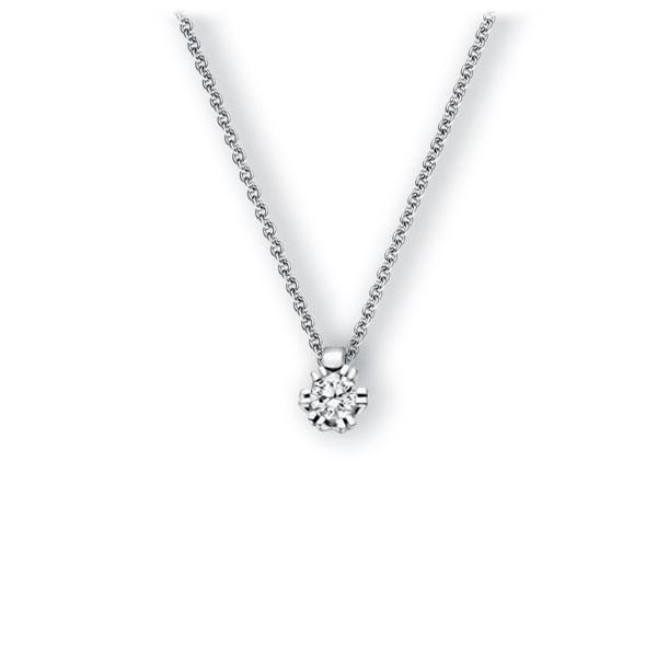 Collier in witgoud 14 kt. met in totaal 0,2 ct. Briljant tw,vs van Eternal Touch - E-3WILP-WW5-1TMRHZ Collier in witgoud 14 kt. met in totaal 0,2 ct. Briljant tw,vs van Eternal Touch - E-3WILP-WW5-1TMRHZ