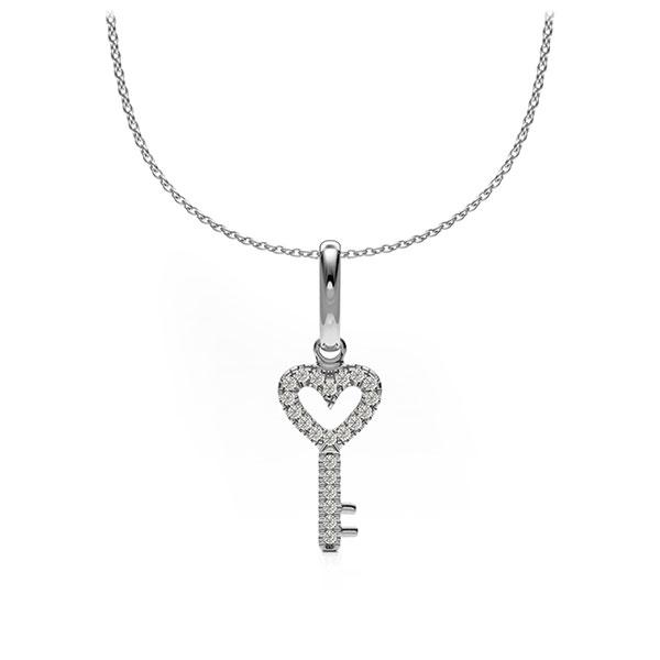 Collier in witgoud 18 kt. met in totaal 0,002 ct. w,si - BD-1385B2-W7-1WNEHZZ Collier in witgoud 18 kt. met in totaal 0,002 ct. w,si - BD-1385B2-W7-1WNEHZZ