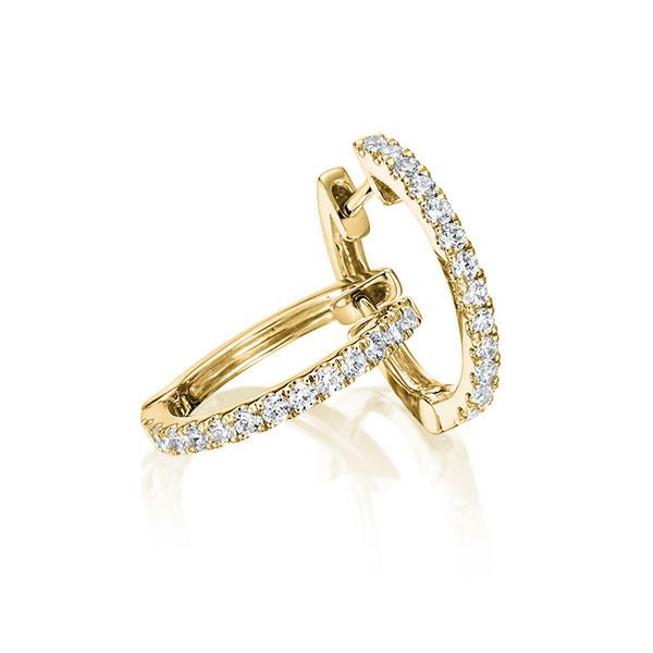 Creolen in Gelbgold 750 mit zus. 0,28 ct. tw, vs von Steinberg - Q-SPVT6-G7-1CGTBWZ Creolen in Gelbgold 750 mit zus. 0,28 ct. tw, vs von Steinberg - Q-SPVT6-G7-1CGTBWZ