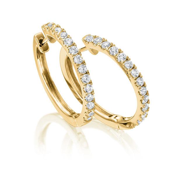 Creolen in Gelbgold 750 mit zus. 0,72 ct. tw, vs von Steinberg - Q-SPVZR-G7-1CGRUBZ Creolen in Gelbgold 750 mit zus. 0,72 ct. tw, vs von Steinberg - Q-SPVZR-G7-1CGRUBZ