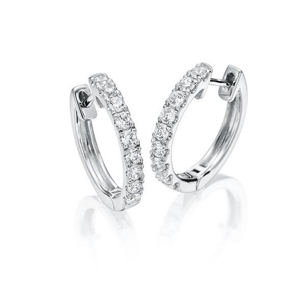 Creolen in Weissgold 750 mit zus. 0,48 ct. tw, vs von Steinberg - Q-SPVTR-W7-1CGPZ6Z Creolen in Weissgold 750 mit zus. 0,48 ct. tw, vs von Steinberg - Q-SPVTR-W7-1CGPZ6Z