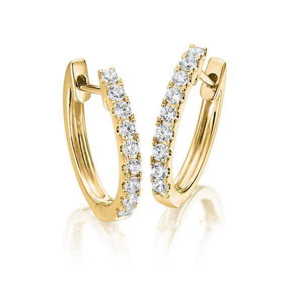 Creolen oval in Gelbgold 750 mit zus. 0,49 ct. tw, vs von Steinberg - Q-SQDTG-G7-1CHS9WZ Creolen oval in Gelbgold 750 mit zus. 0,49 ct. tw, vs von Steinberg - Q-SQDTG-G7-1CHS9WZ