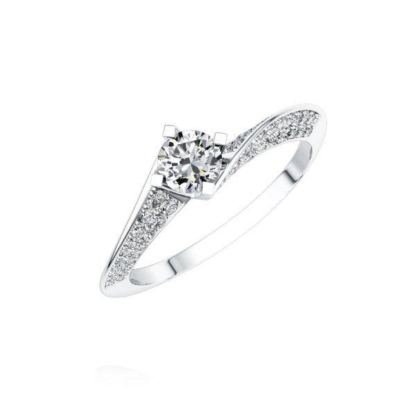 engagement ring in Platinum 950 with 0,3 ct. + in total 0,41 ct. brilliant tw,si tw,vs by Steinberg - Q-NKAPG-W9-1R8ZIAZ engagement ring in Platinum 950 with 0,3 ct. + in total 0,41 ct. brilliant tw,si tw,vs by Steinberg - Q-NKAPG-W9-1R8ZIAZ