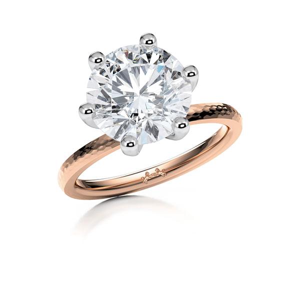 engagement ring in Red gold 14K (585/1000) White gold 14K (585/1000) with 2 ct. brilliant tw,si by Steinberg - Q-13LH42-RW5-1X9YTTZ engagement ring in Red gold 14K (585/1000) White gold 14K (585/1000) with 2 ct. brilliant tw,si by Steinberg - Q-13LH42-RW5-1X9YTTZ
