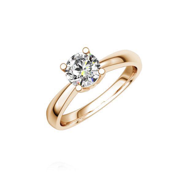 engagement ring in Red gold 18K (750/1000) with 0,7 ct. brilliant tw,si by Steinberg - Q-NL1UB-R7-1R7K9LZ engagement ring in Red gold 18K (750/1000) with 0,7 ct. brilliant tw,si by Steinberg - Q-NL1UB-R7-1R7K9LZ