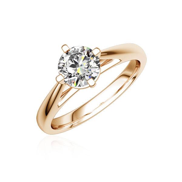 engagement ring in Red gold 18K (750/1000) with 1 ct. brilliant tw,si by Steinberg - Q-NLUZ6-R7-1R7K9MZ engagement ring in Red gold 18K (750/1000) with 1 ct. brilliant tw,si by Steinberg - Q-NLUZ6-R7-1R7K9MZ